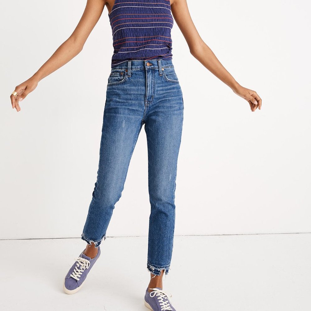 Madewell High-Rise Slim Boyjean Melbourne Wash 35